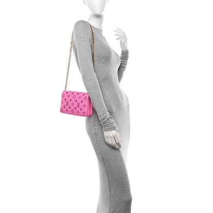 Louis Vuitton Lambskin Embossed Monogram Vuittamins Pochette Coussin Rose Violet 2 of 11