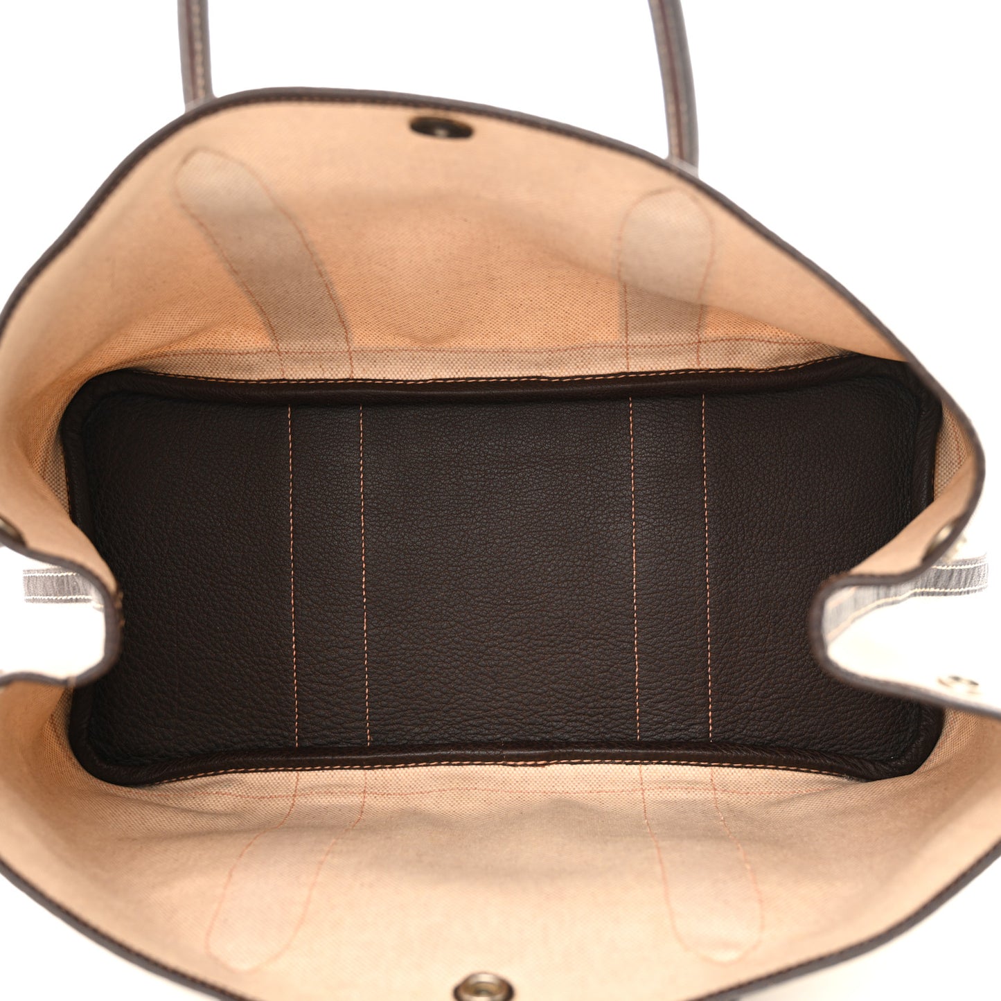 Buffle Skipper Toile Garden Party 36 MM Tote Marron Fonce