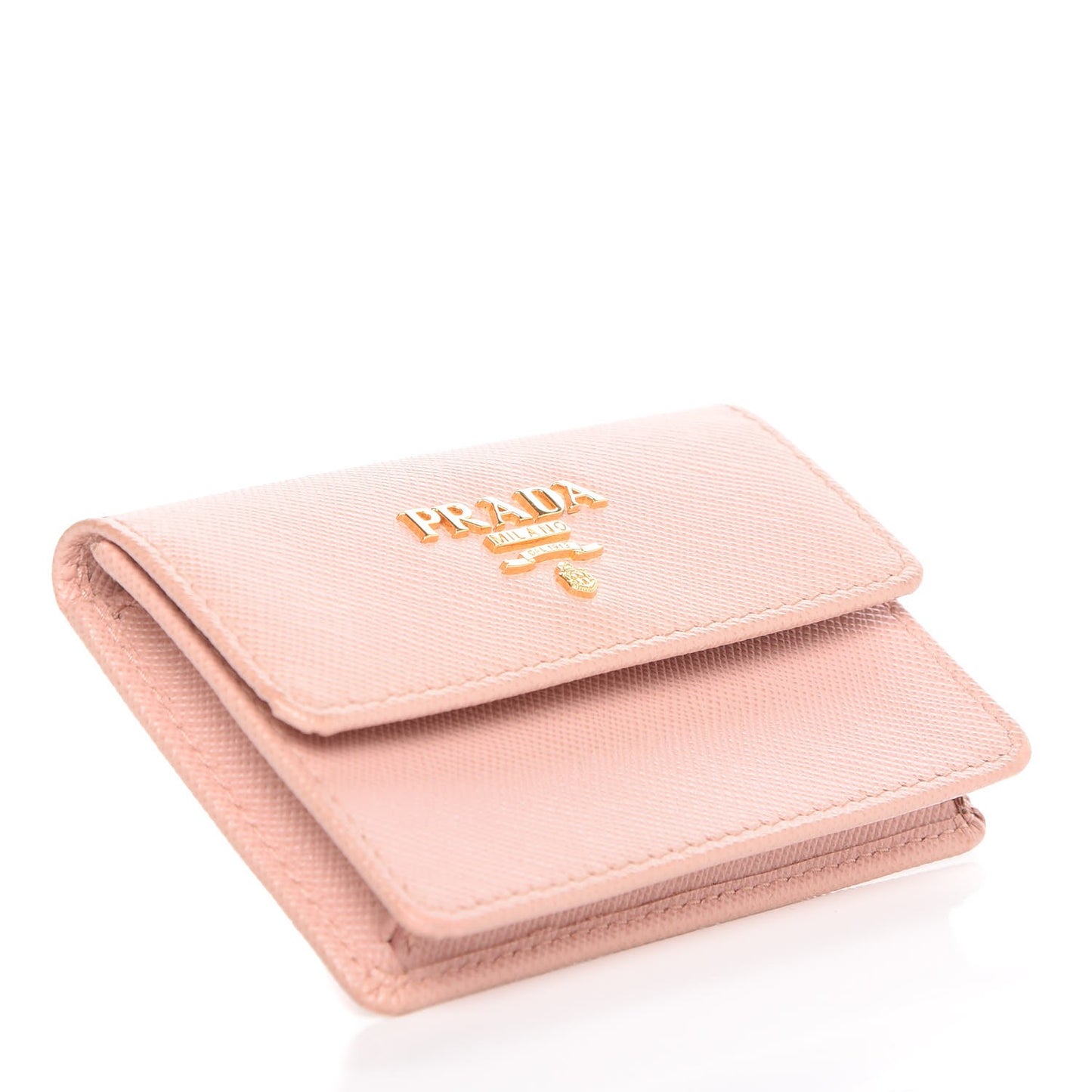Saffiano Metal Flap Card Holder Orchidea