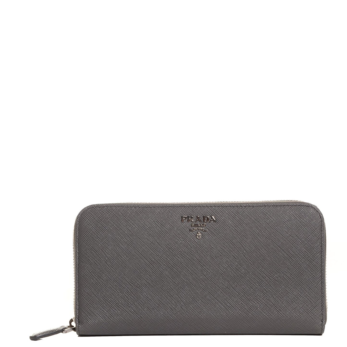 Saffiano Metal Zip Around Wallet Marmo