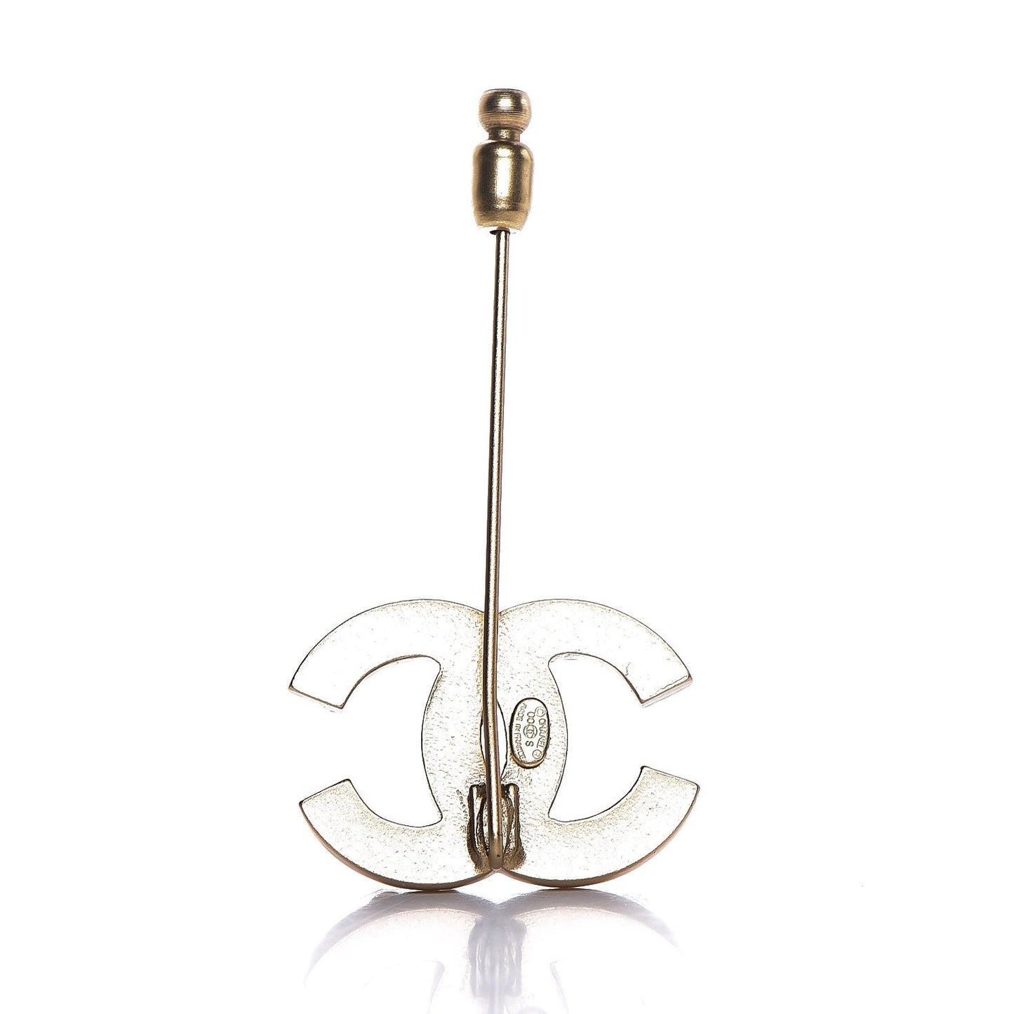 Pearl CC Brooch Gold