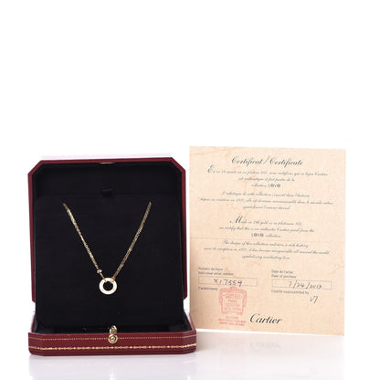 Cartier 18K Yellow Gold 2 Diamond LOVE Necklace 7 of 7