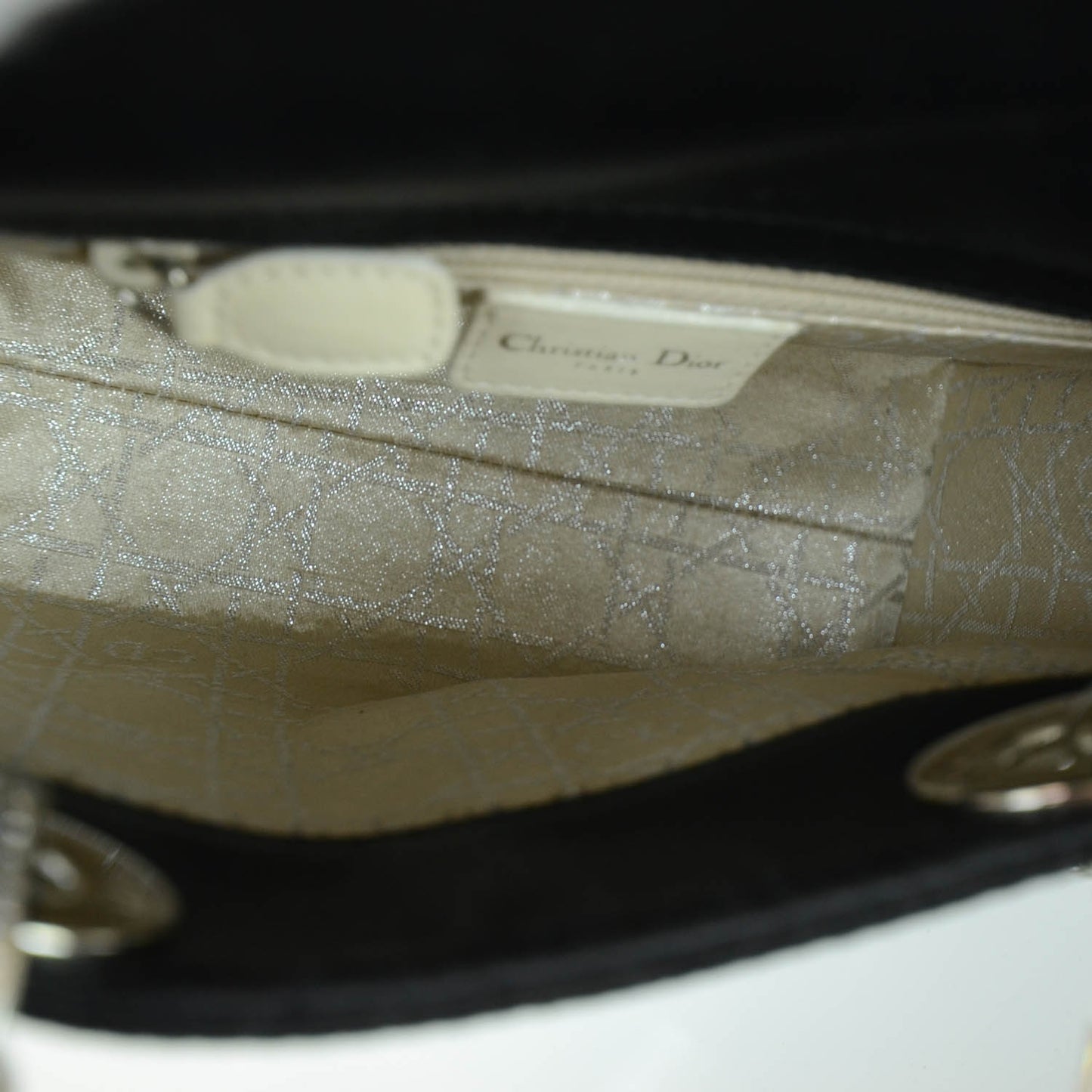 Satin Swarovski Crystal Cannage Mini Lady Dior Black