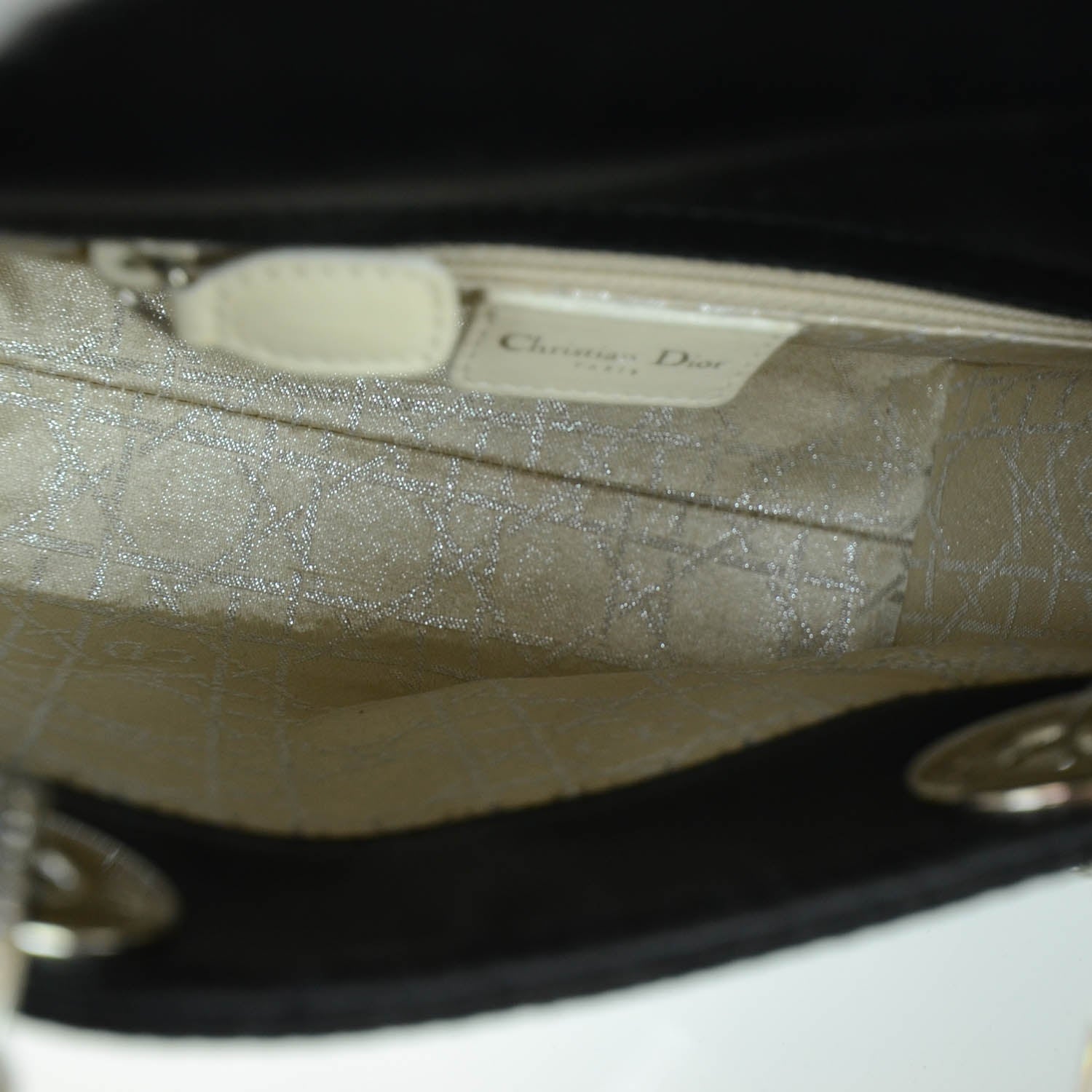 Christian Dior Satin Swarovski Crystal Cannage Mini Lady Dior Black 10 of 11
