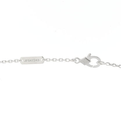Van Cleef & Arpels 18K White Rose Gold Diamond Guilloche Vintage Alhambra Pendant Necklace 5 of 6