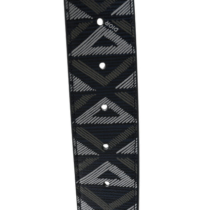 Christian Dior Coated Canvas Calfskin CD Diamond Belt 105 42 Navy 4 of 5