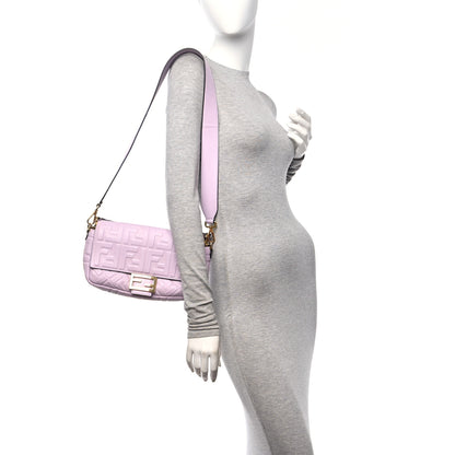 Fendi Nappa FF 1974 Embossed Baguette Anemone 2 of 10