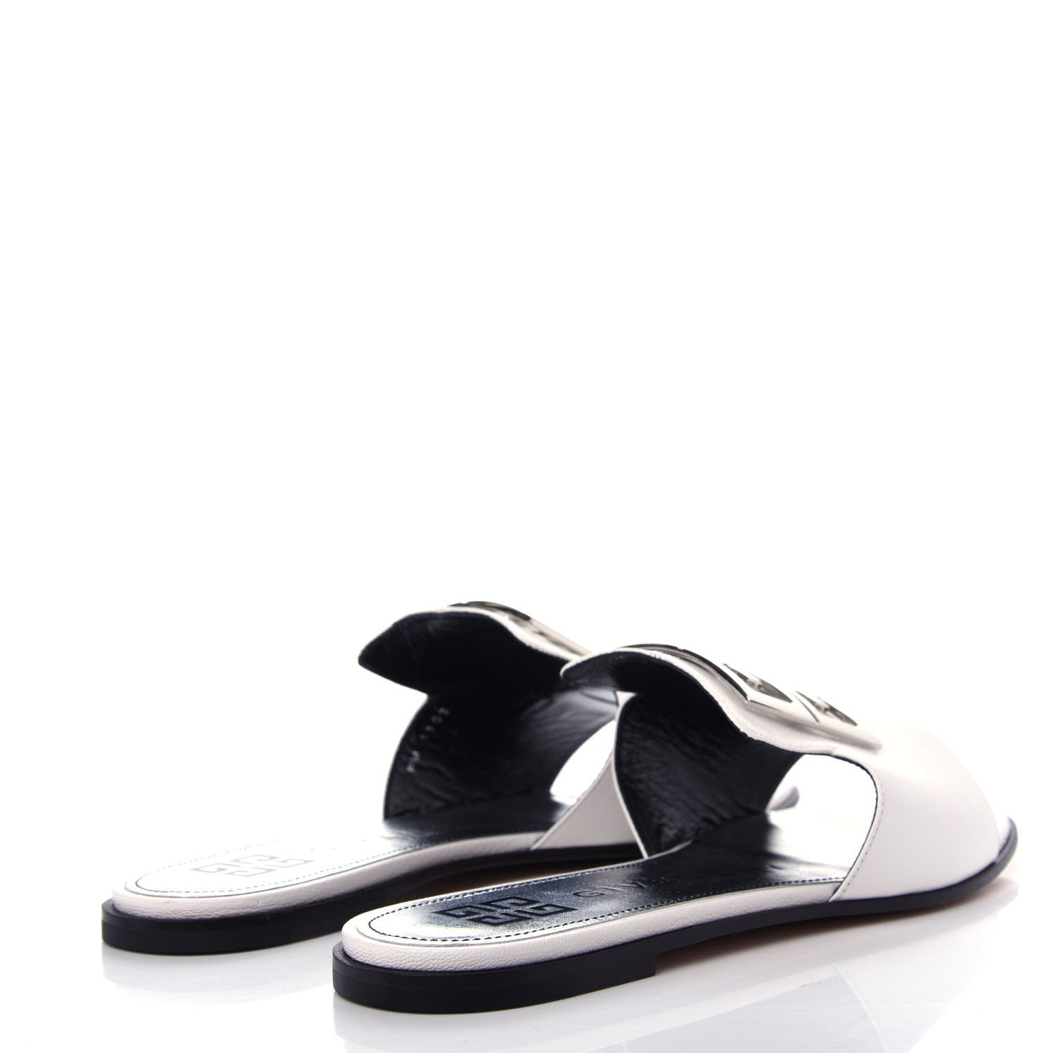 Givenchy Grained Calfskin 4G Flat Sandals 38 Off White 4 of 11