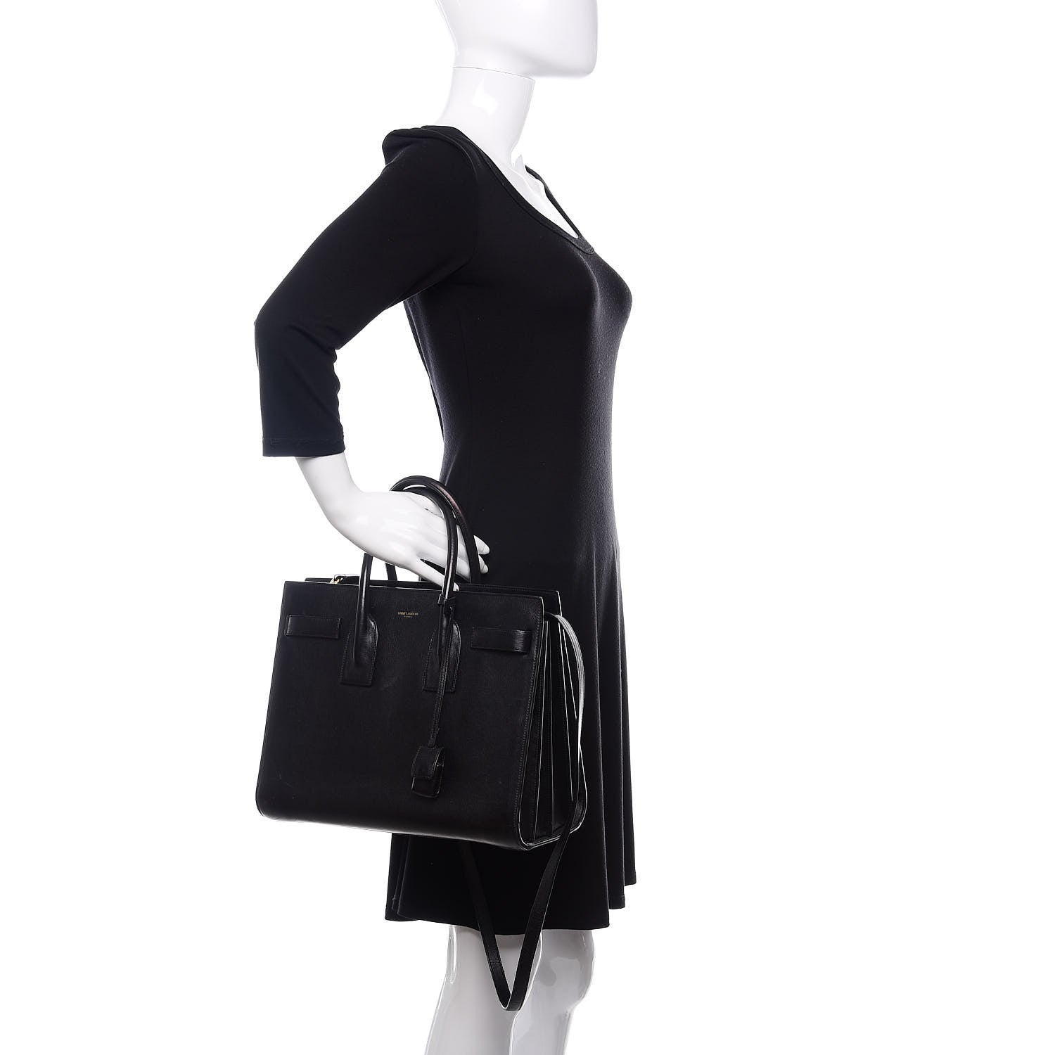 Saint Laurent Smooth Calfskin Small Sac De Jour Black 2 of 18