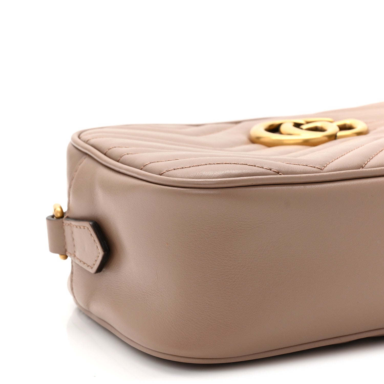 Gucci Calfskin Matelasse Small GG Marmont Chain Shoulder Bag Porcelain Rose 9 of 11