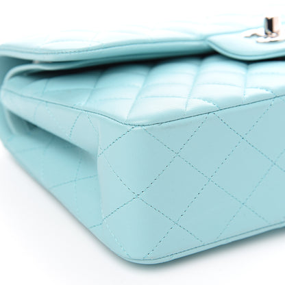 Chanel Lambskin Quilted Small Double Flap Light Blue 10 of 12
