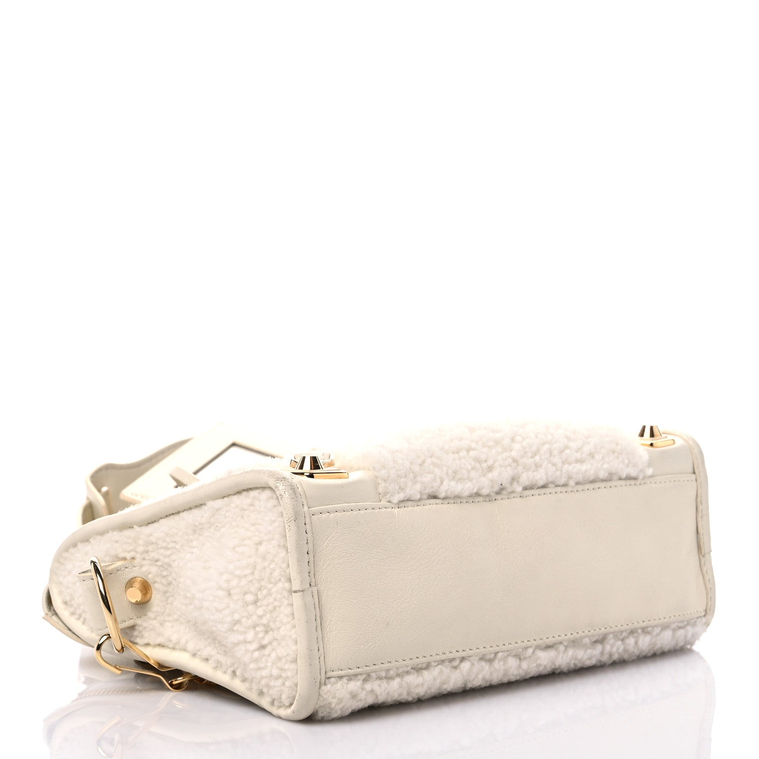 Balenciaga Shearling Nappa Gold Metallic Edge Hardware Mini City Cream 4 of 15