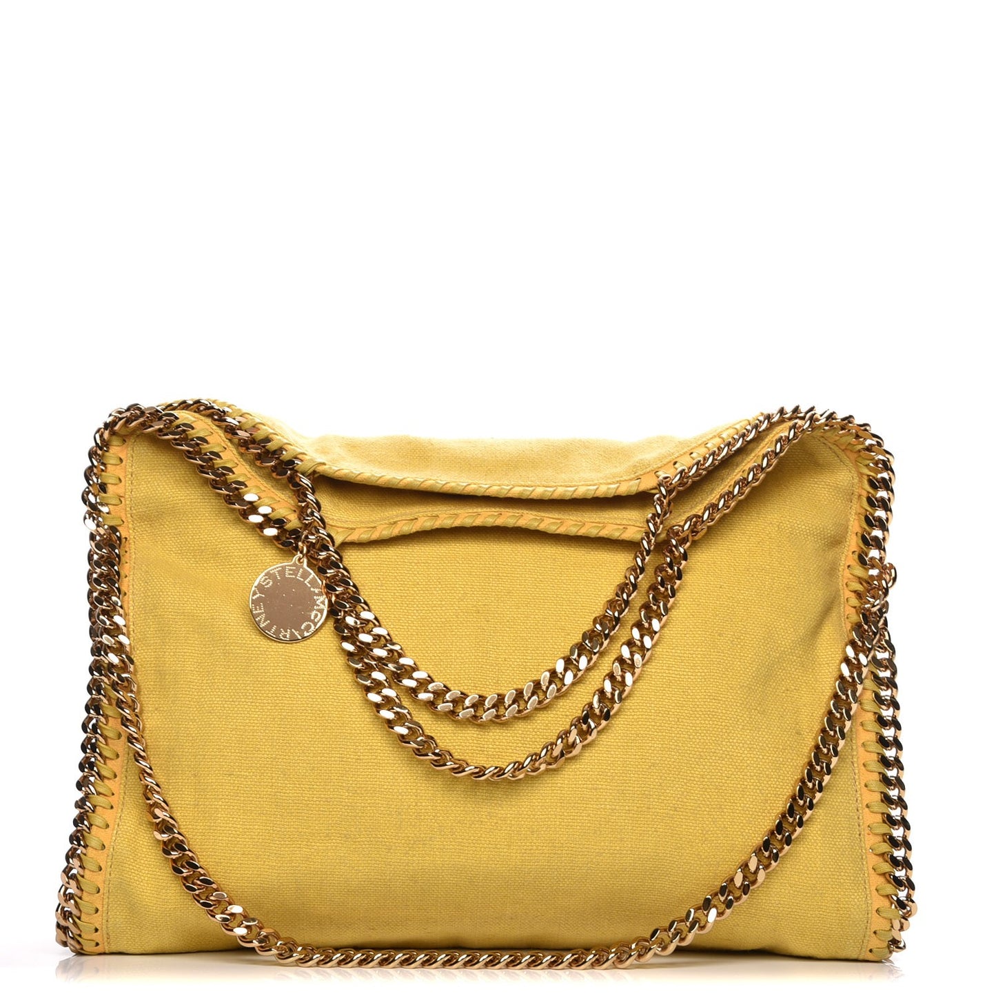 Canvas Falabella Fold Over Tote Yellow