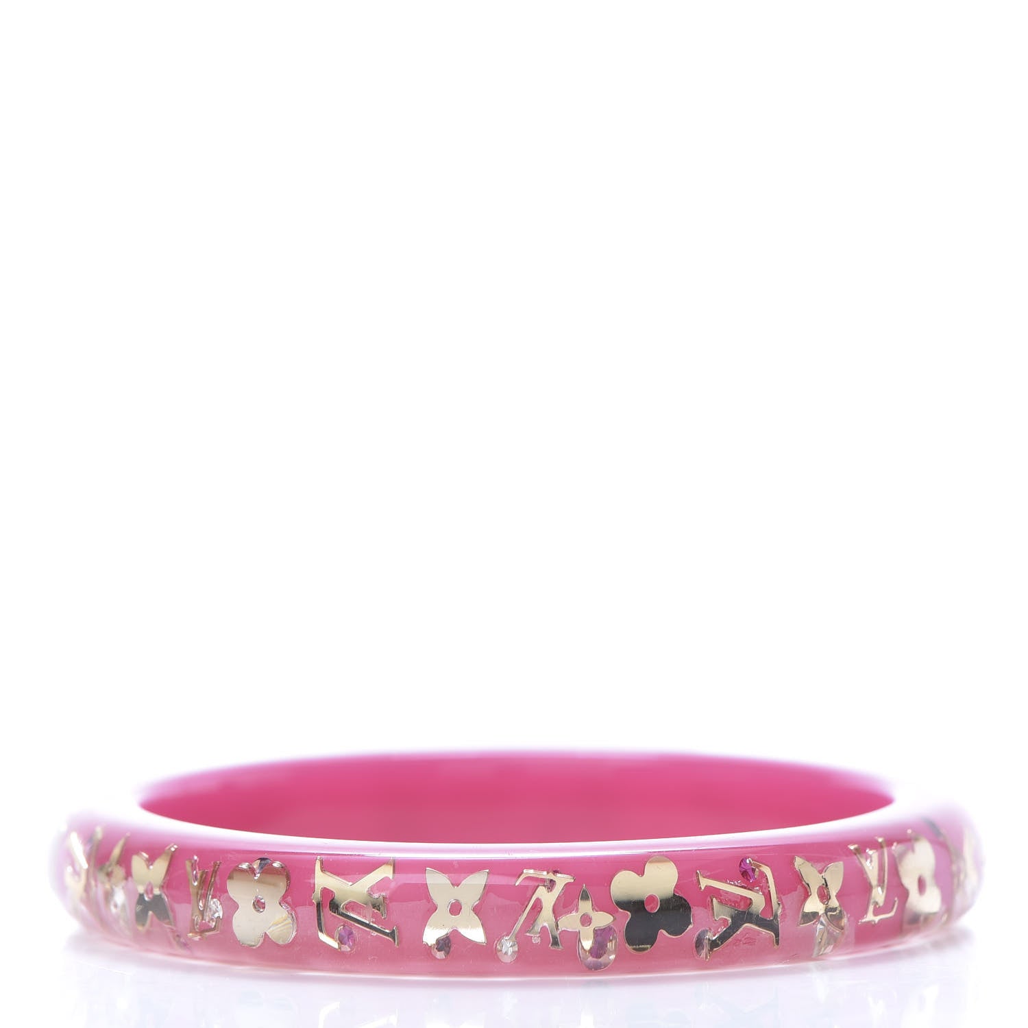 Louis Vuitton Resin Swarovski Medium Inclusion Bracelet PM Framboise 3 of 4