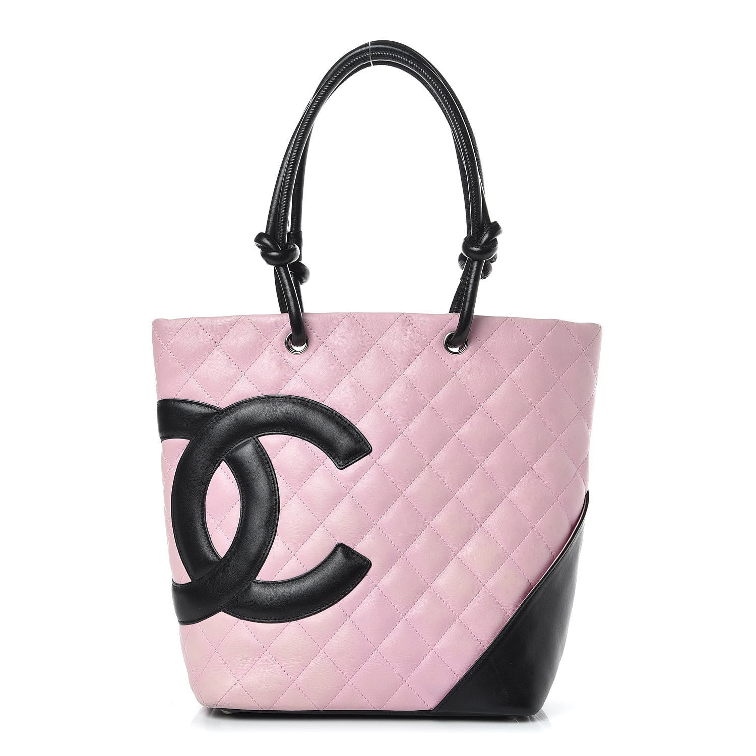 Chanel Calfskin Quilted Medium Cambon Tote Pink Black 1 of 13