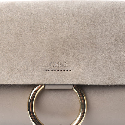 Chloe Suede Calfskin Small Faye Shoulder Bag Motty Grey 11 of 11
