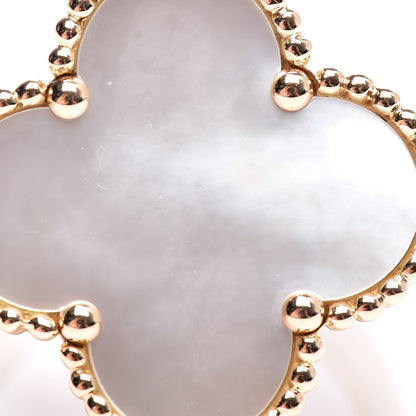 Van Cleef & Arpels 18K Yellow Gold Mother of Pearl Magic Alhambra Ring 47 4 6 of 6