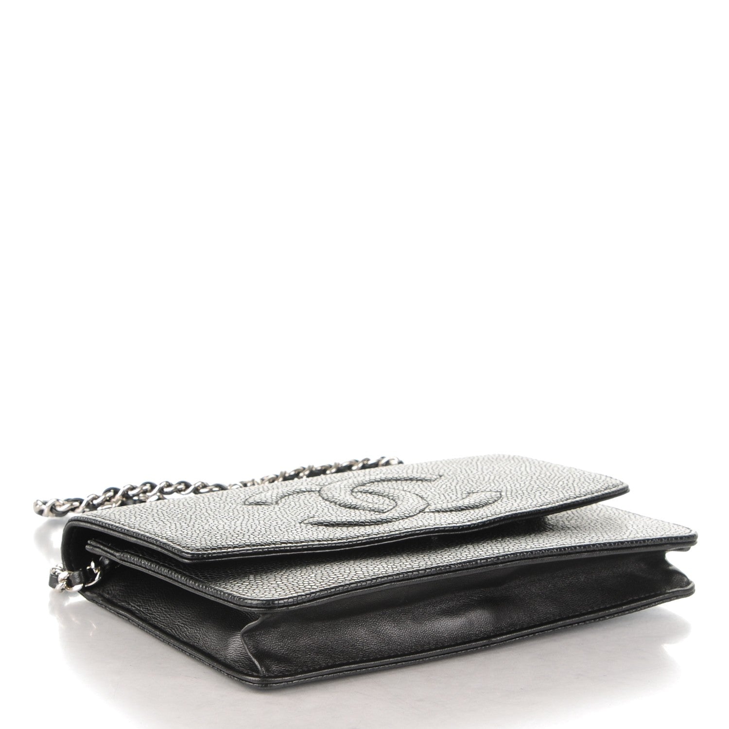 Chanel Caviar Timeless CC Wallet On Chain WOC Black 4 of 8