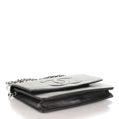 Chanel Caviar Timeless CC Wallet On Chain WOC Black 4 of 8
