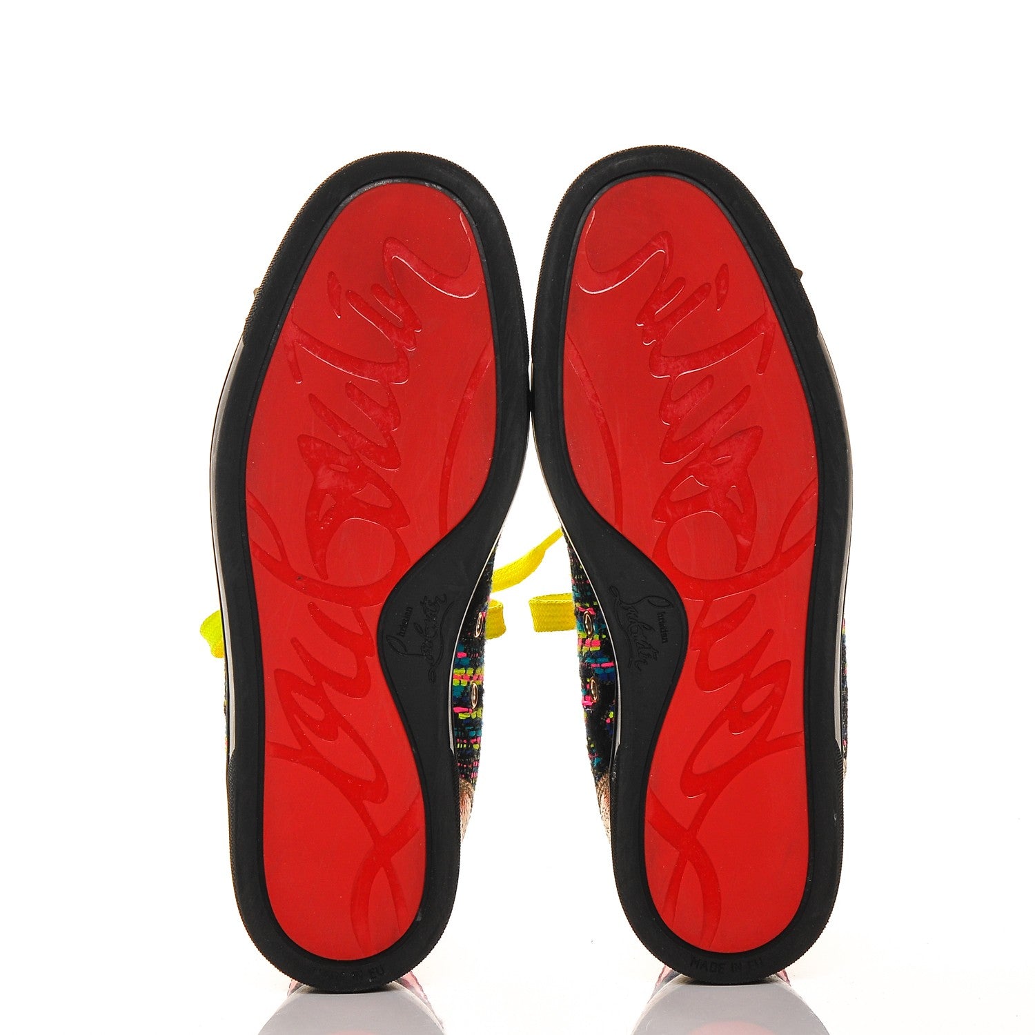 Christian Louboutin CHRISTIAN LOUBOUTIN Mens Tweed Patent Louis Pik Pik Orlato Flat Spikes Sneakers 39 Multicolor 5 of 7