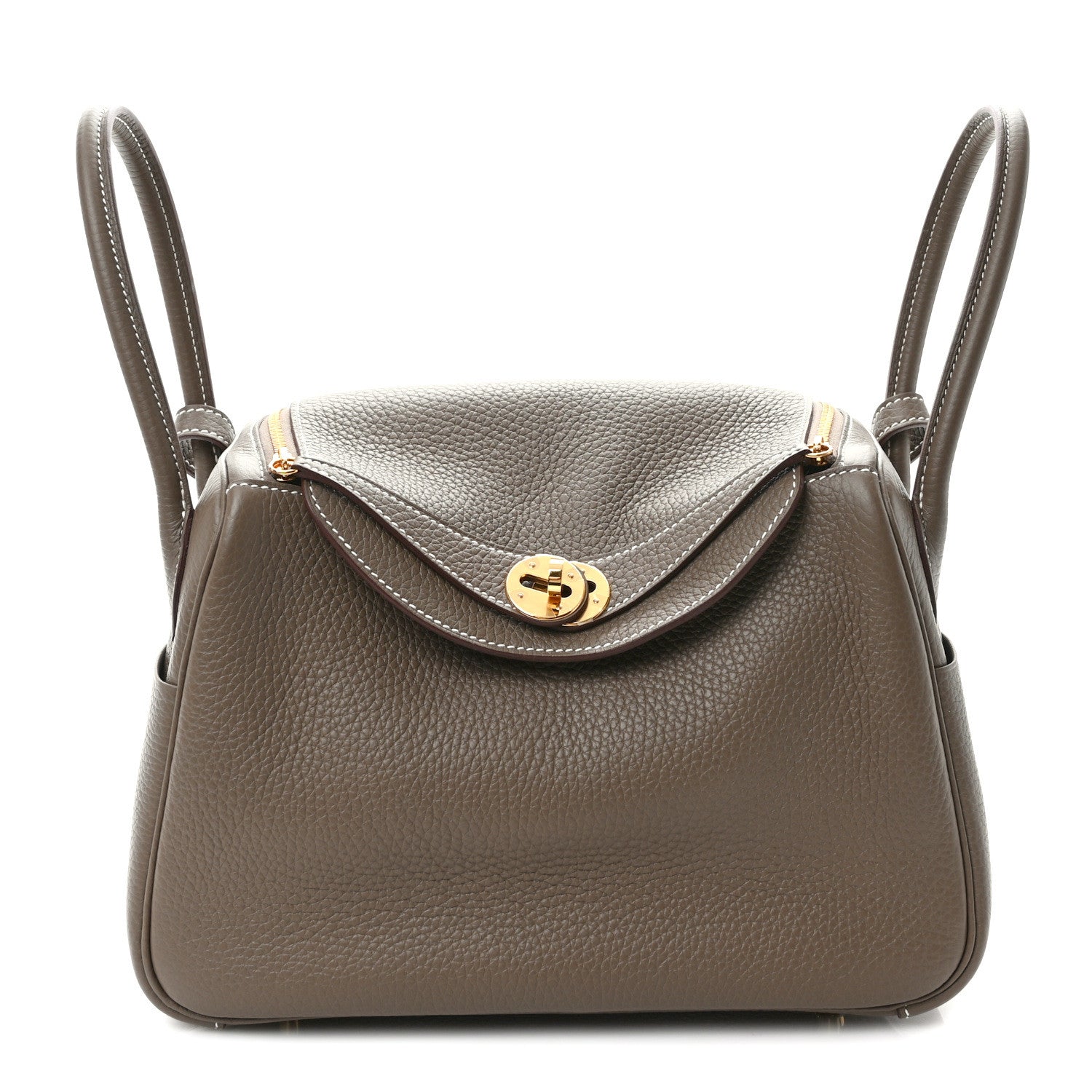Hermes Taurillon Clemence Lindy 26 Etoupe 1 of 9