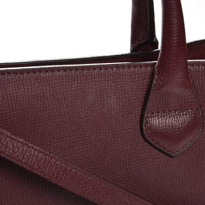 Burberry Grainy Calfskin House Check Medium Banner Tote Mahogany Red 10 of 12