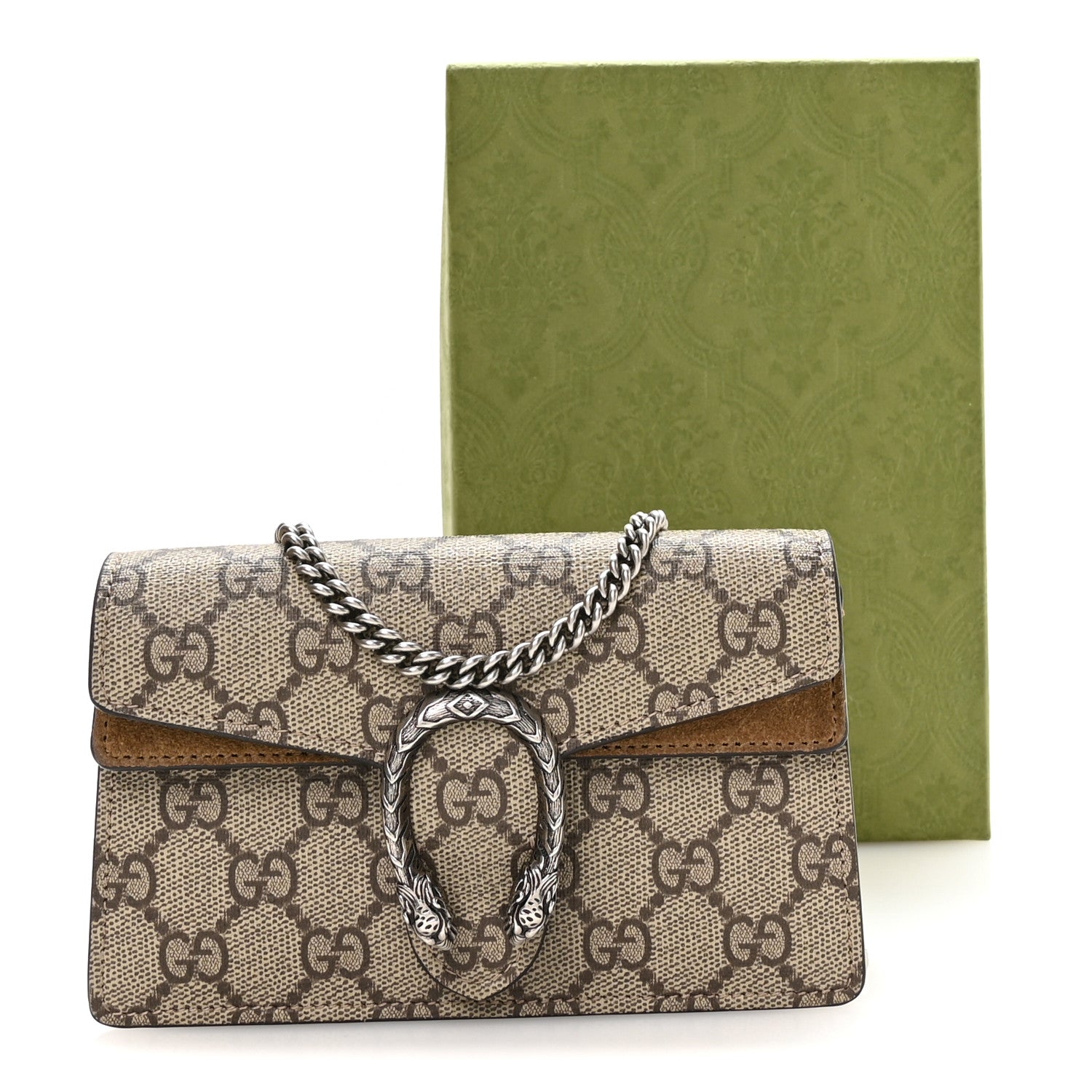 Gucci GG Supreme Monogram Super Mini Dionysus Shoulder Bag Taupe 10 of 10