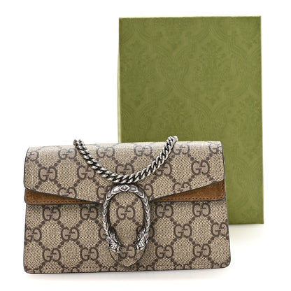 Gucci GG Supreme Monogram Super Mini Dionysus Shoulder Bag Taupe 10 of 10