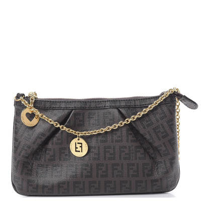 Fendi Zucchino Spalmati Forever Pochette Moro Black 1 of 10