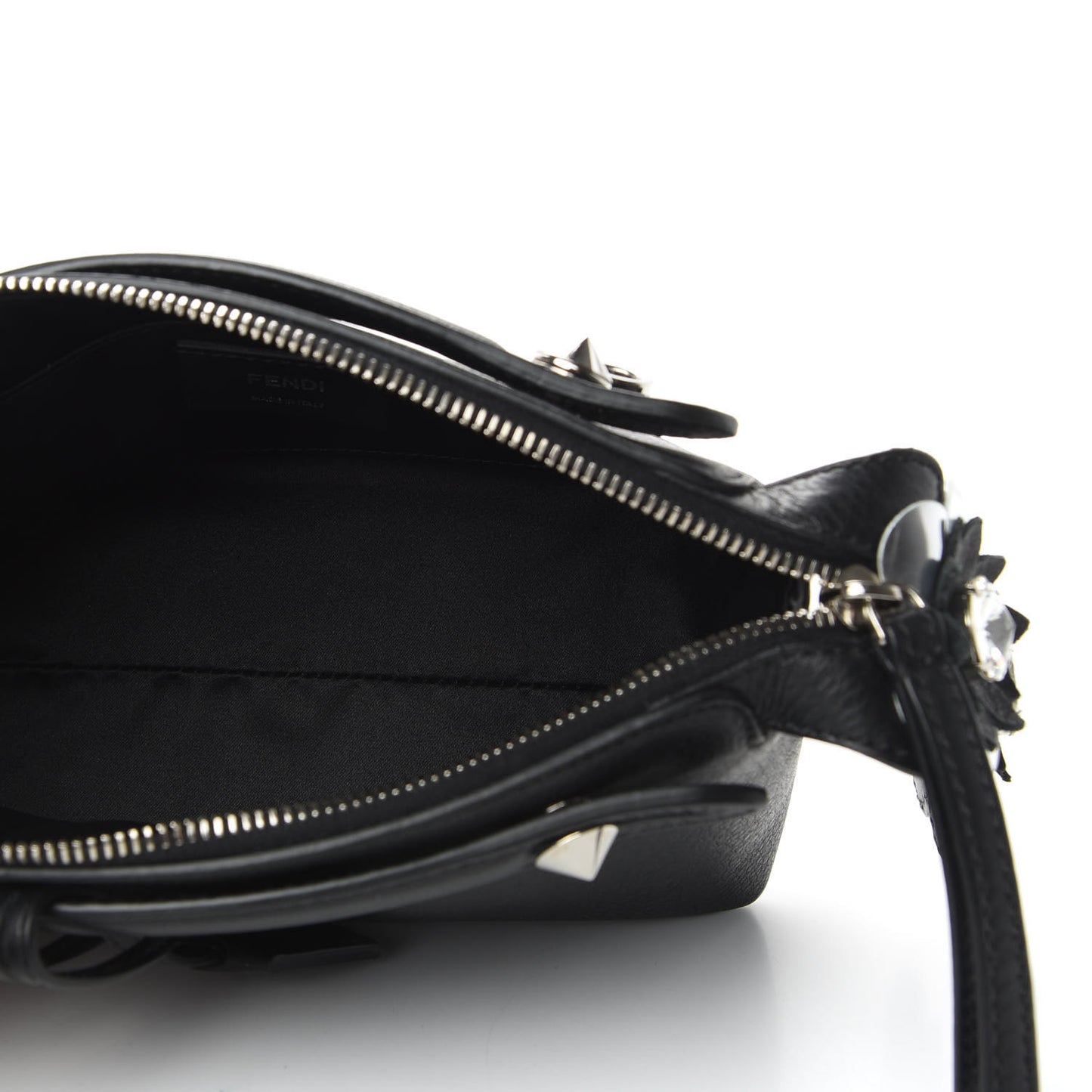 Vitello Dolce Crystal Flowerland Croc Tail Mini By The Way Boston Bag Black