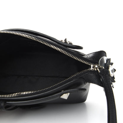 Fendi Vitello Dolce Crystal Flowerland Croc Tail Mini By The Way Boston Bag Black 7 of 9