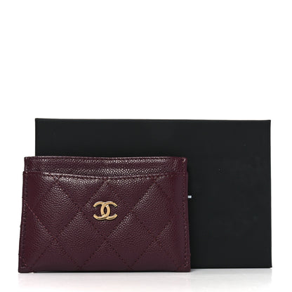 Chanel Caviar Quilted Card Holder Burgundy 9 of 9