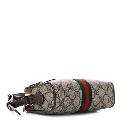 Gucci GG Supreme Monogram Web Mini Ophidia Shoulder Bag Brown 4 of 12