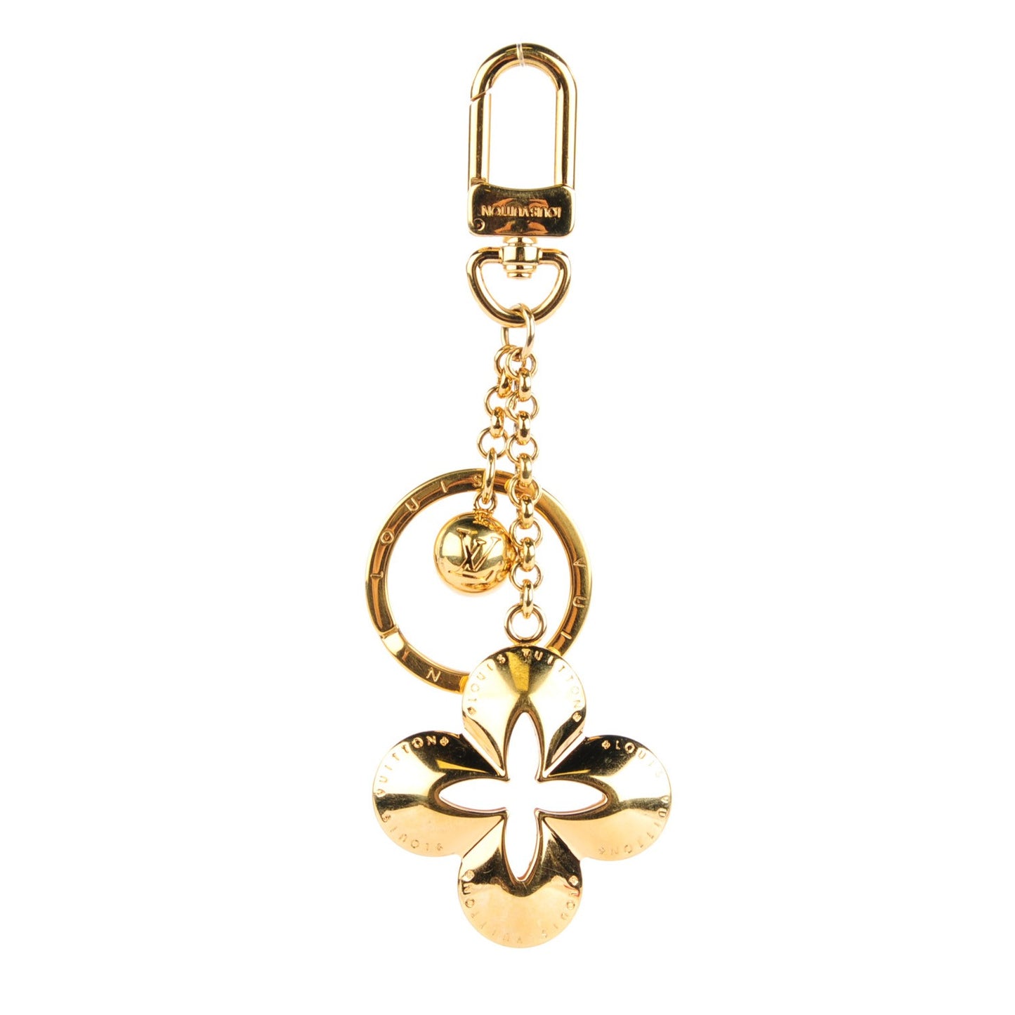 Metal Eclipse Bag Charm Key Holder Gold