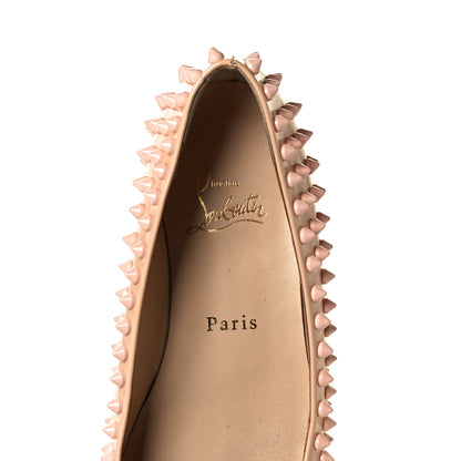 Christian Louboutin Patent Gozul Spikes Flats 36.5 Nude 6 of 11