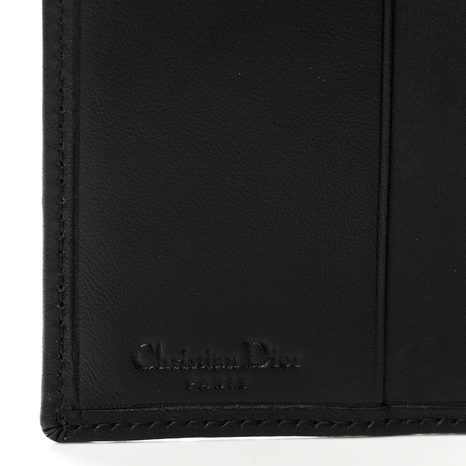 Christian Dior Monogram Compact Wallet Black 6 of 7