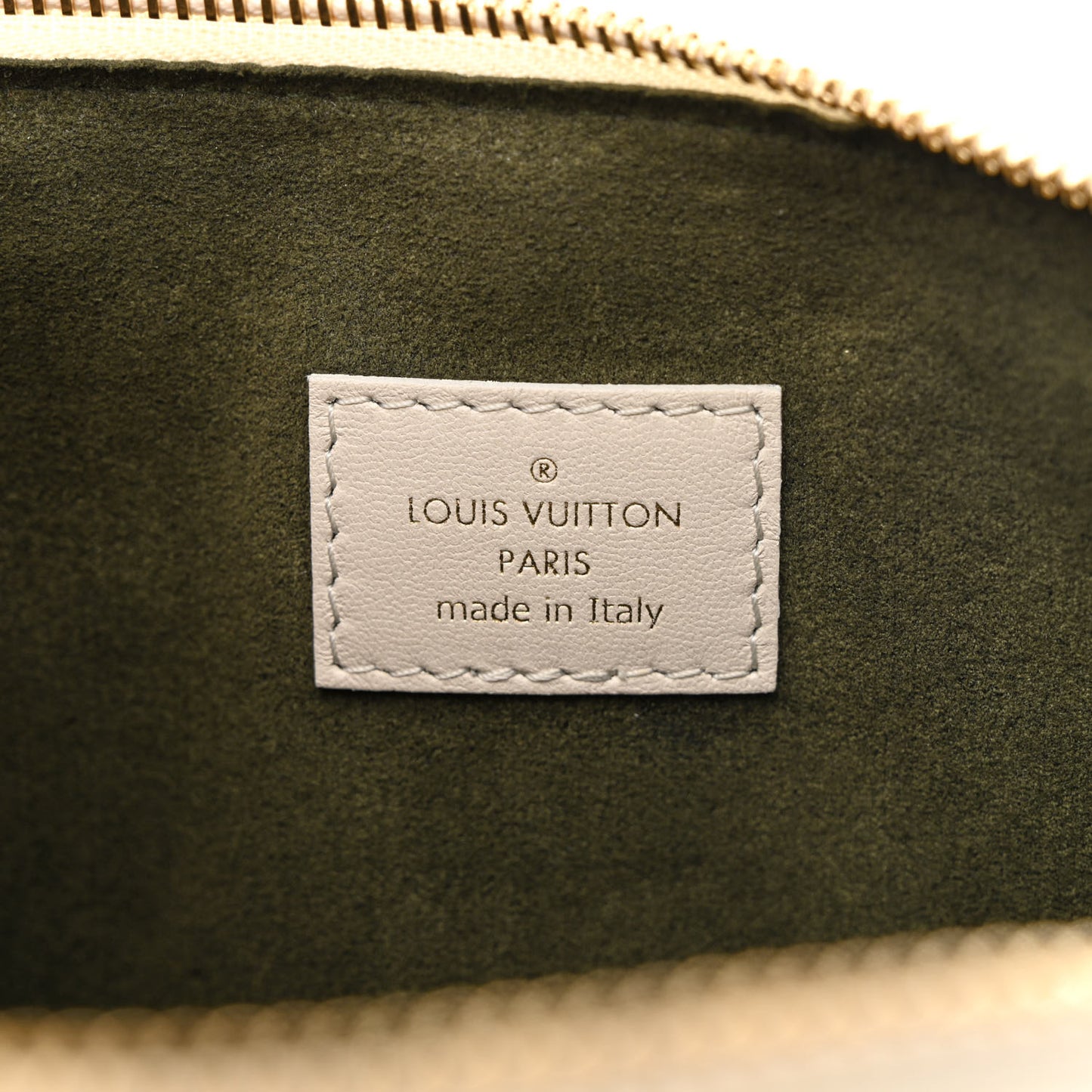 Lambskin Embossed Monogram Coussin PM Cream