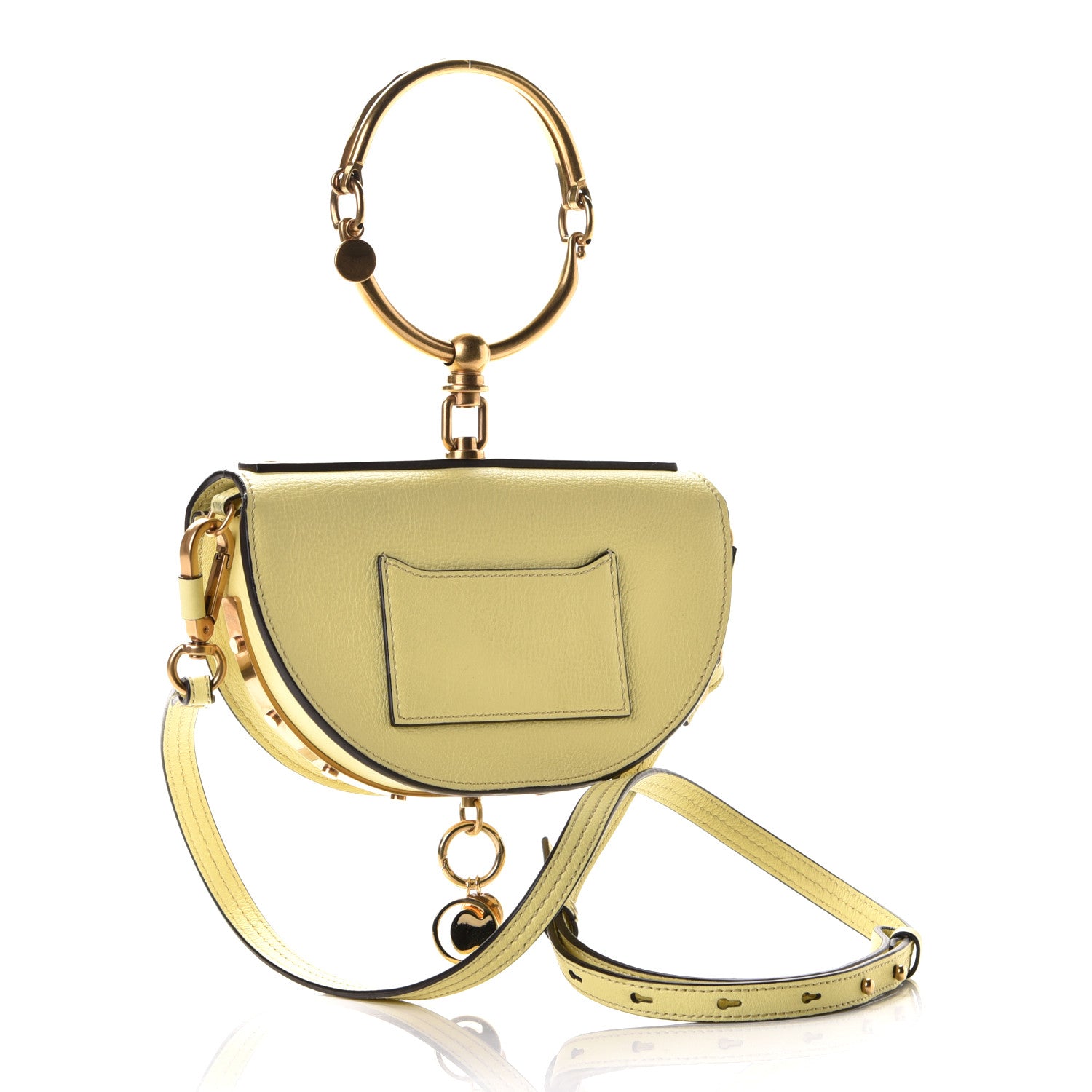 Chloe Calfskin Small Nile Bracelet Minaudiere Bag Lemonade 2 of 4