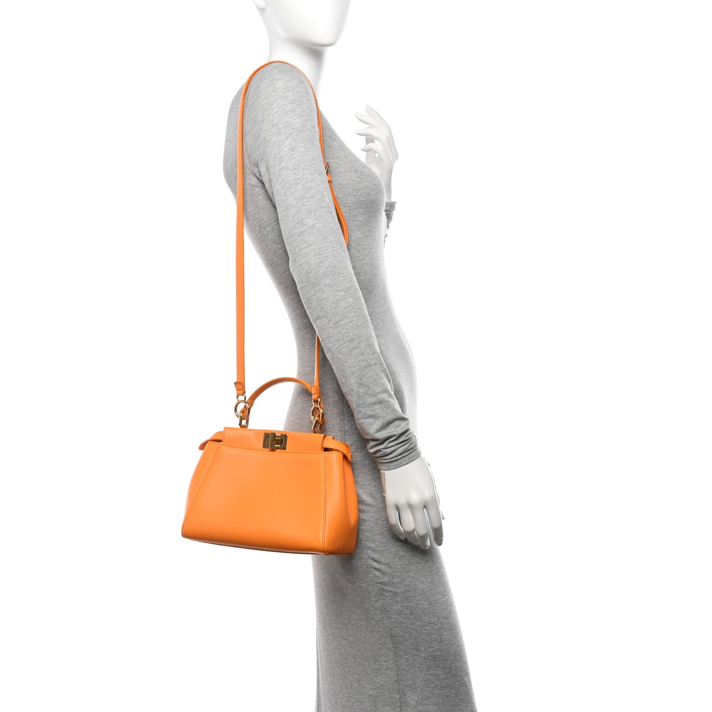 Nappa Mini Peekaboo Iconic Satchel Giallo Syrup