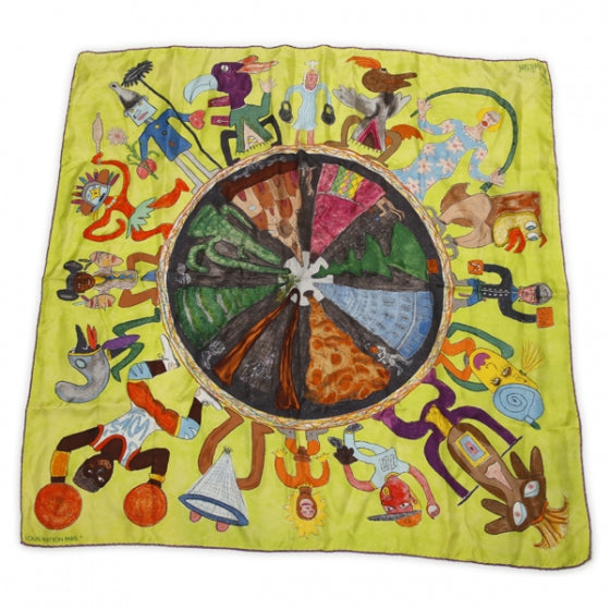 Silk William Wilson La Ronde Des Signes Scarf LTD ED
