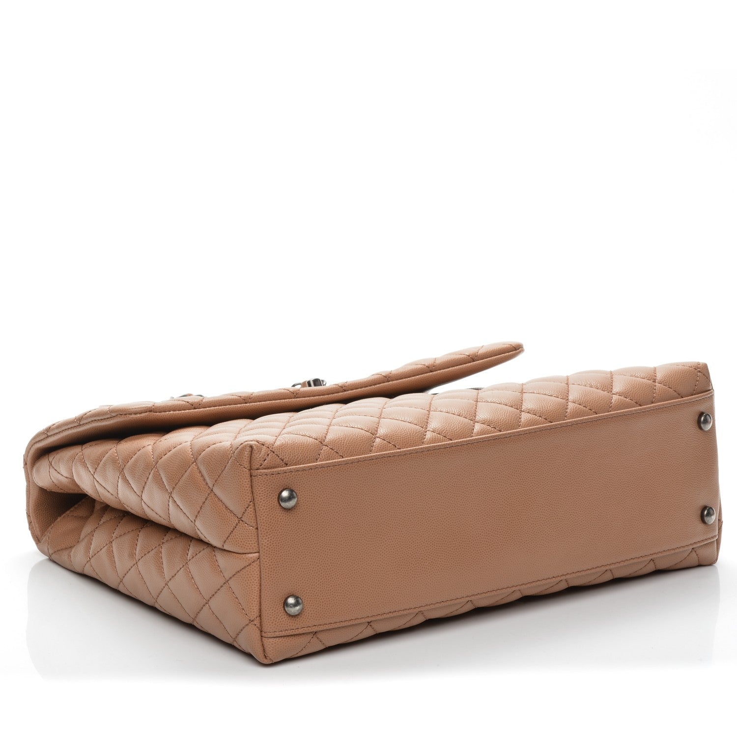 Chanel Caviar Lizard Quilted Large Coco Handle Flap Beige 4 of 7