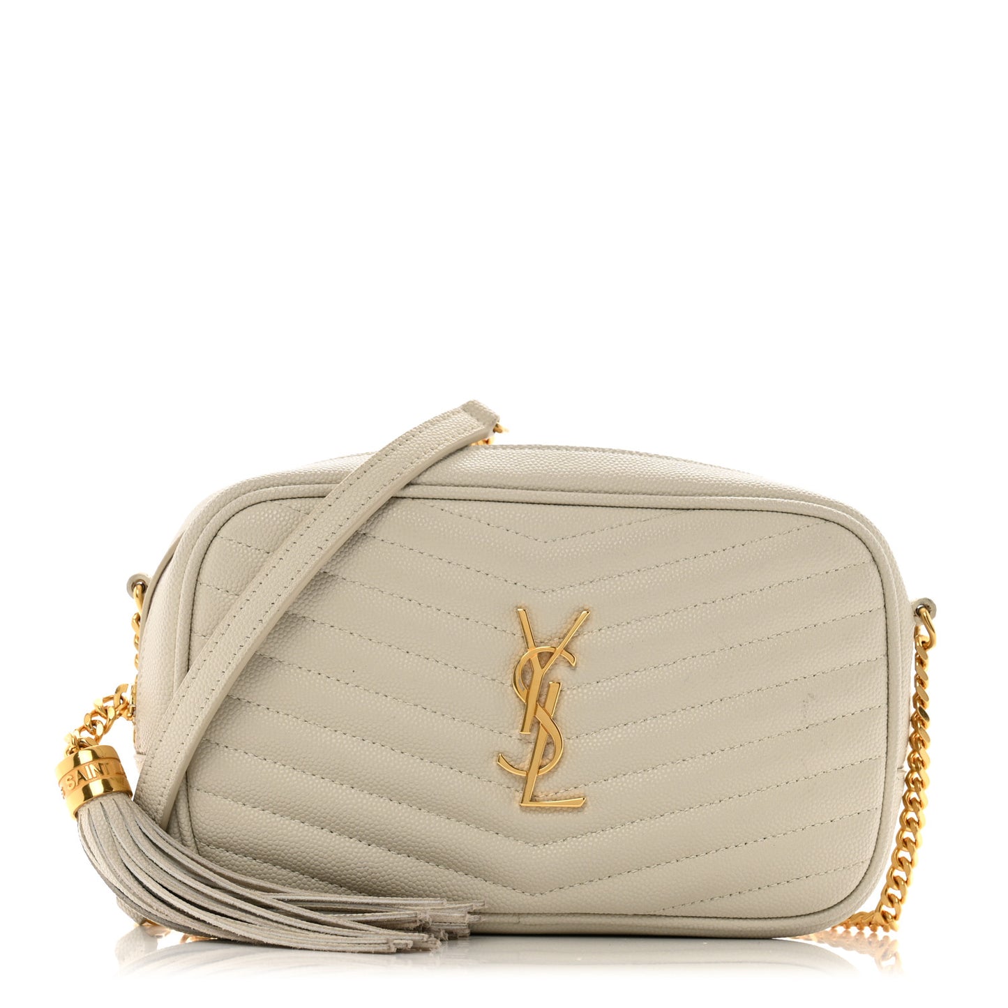 Grain De Poudre Matelasse Monogram Mini Lou Camera Bag Crema Soft