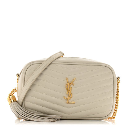 Saint Laurent Grain De Poudre Matelasse Monogram Mini Lou Camera Bag Crema Soft 1 of 12