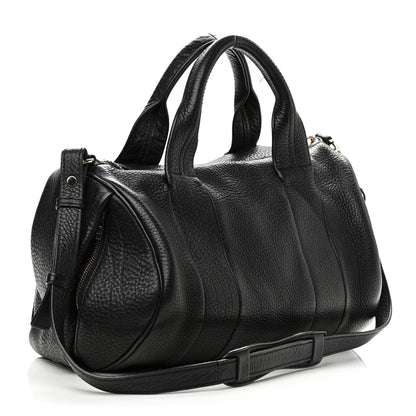 Alexander Wang Pebbled Lambskin Rocco Black Pale Gold Hardware 2 of 10