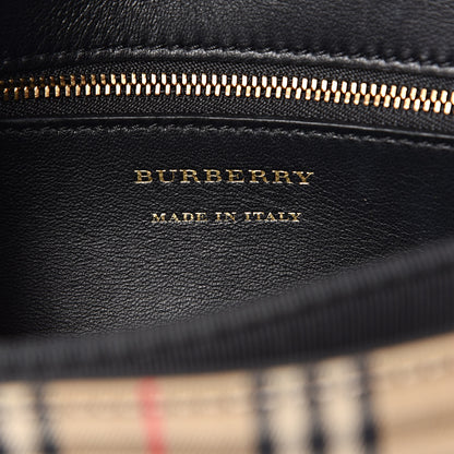 Burberry Smooth Calfskin 1983 Knight Check Link Shoulder Bag Black 6 of 11