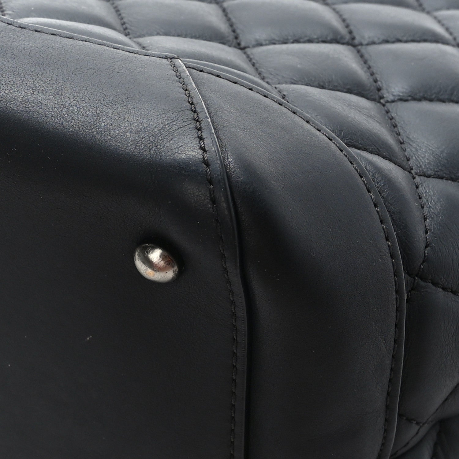 Chanel Calfskin Quilted Small Easy Shopping Tote Black 9 of 11