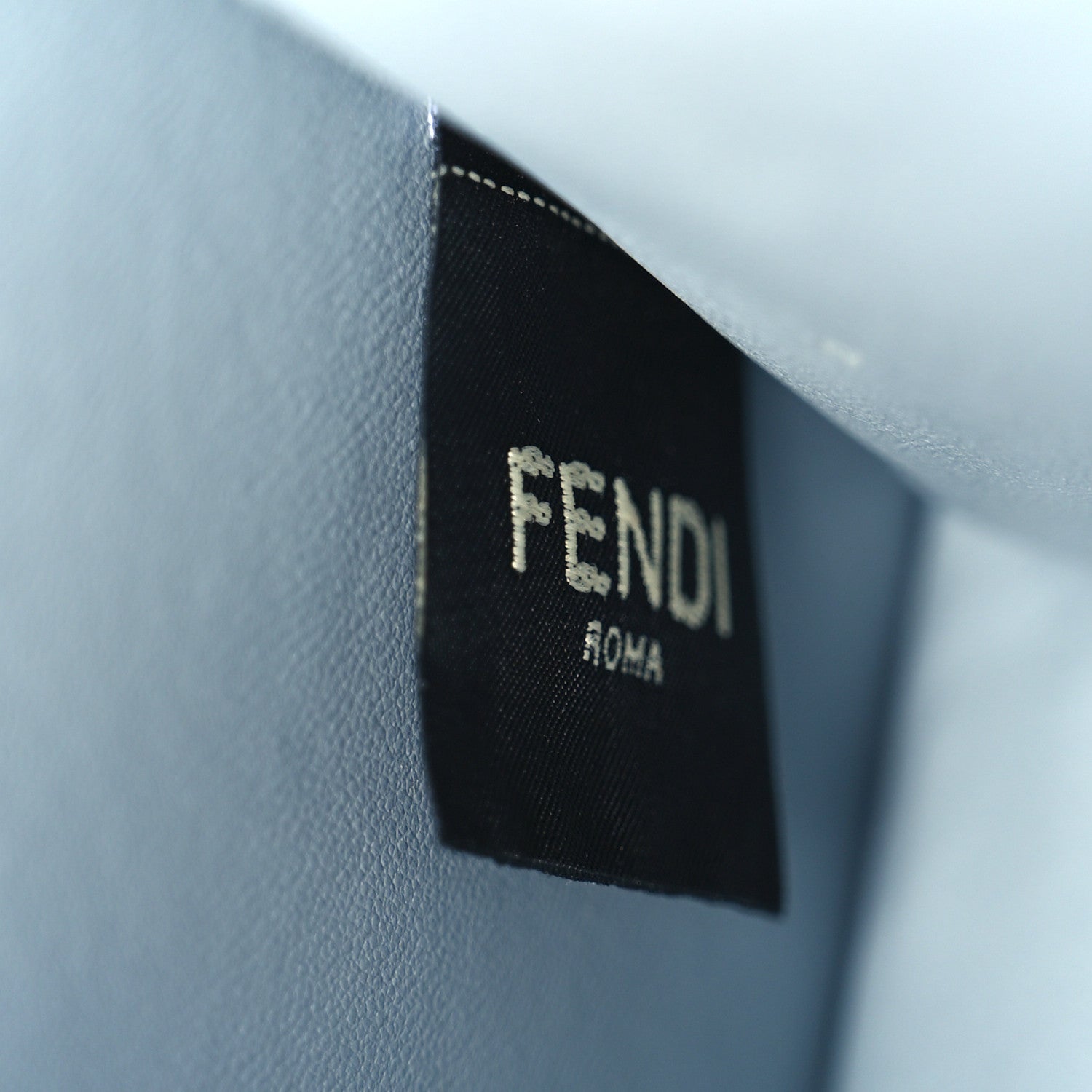 Fendi Shiny Alligator Shiny Nappa Petite Peekaboo Iconic Satchel Denim 7 of 10