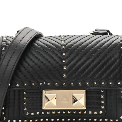 Valentino Garavani Lambskin ZiggyStud Rockstud Convertible Crossbody Belt Bag Black 7 of 10