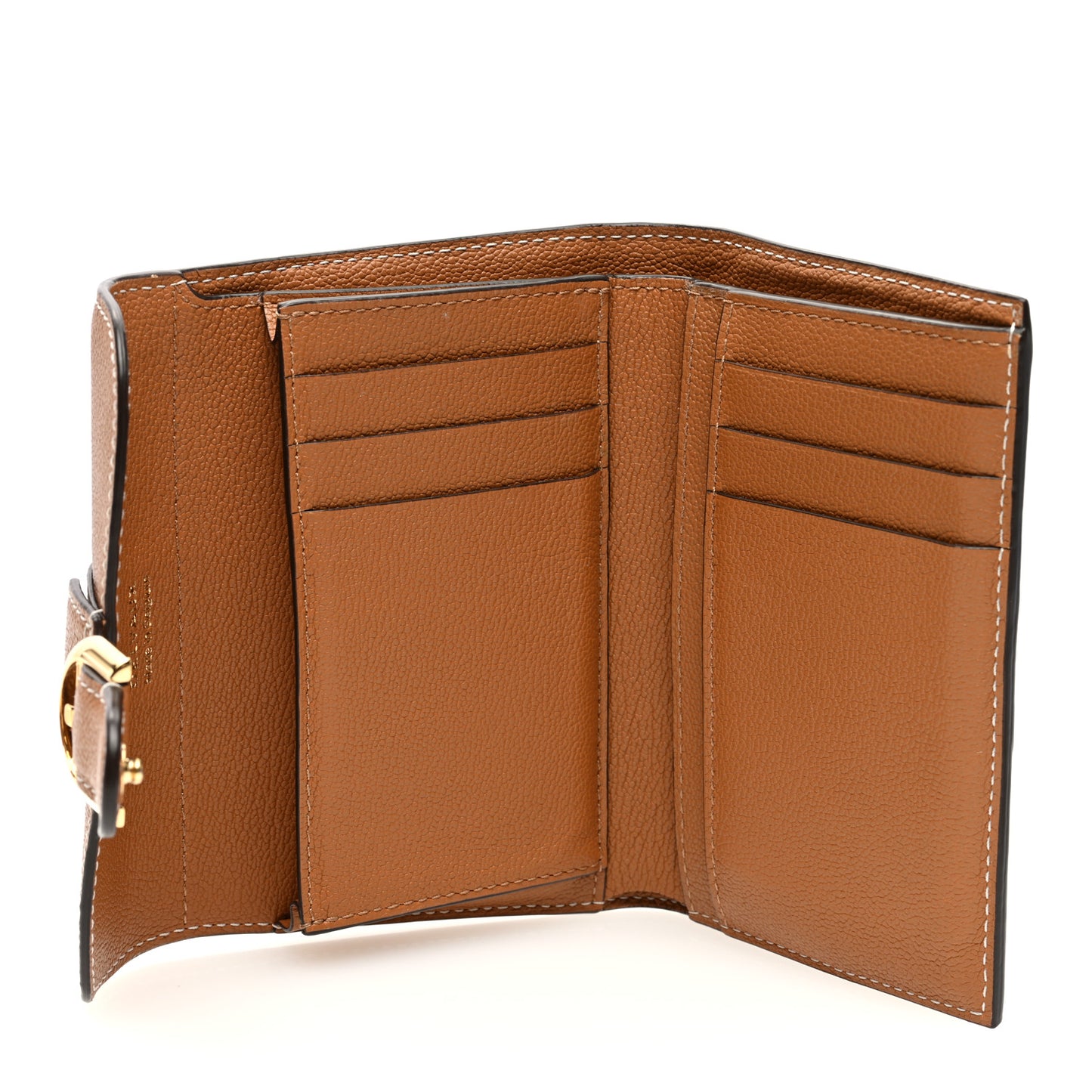Grained Rodeo Calfskin Brillant Compact Wallet Vegetal