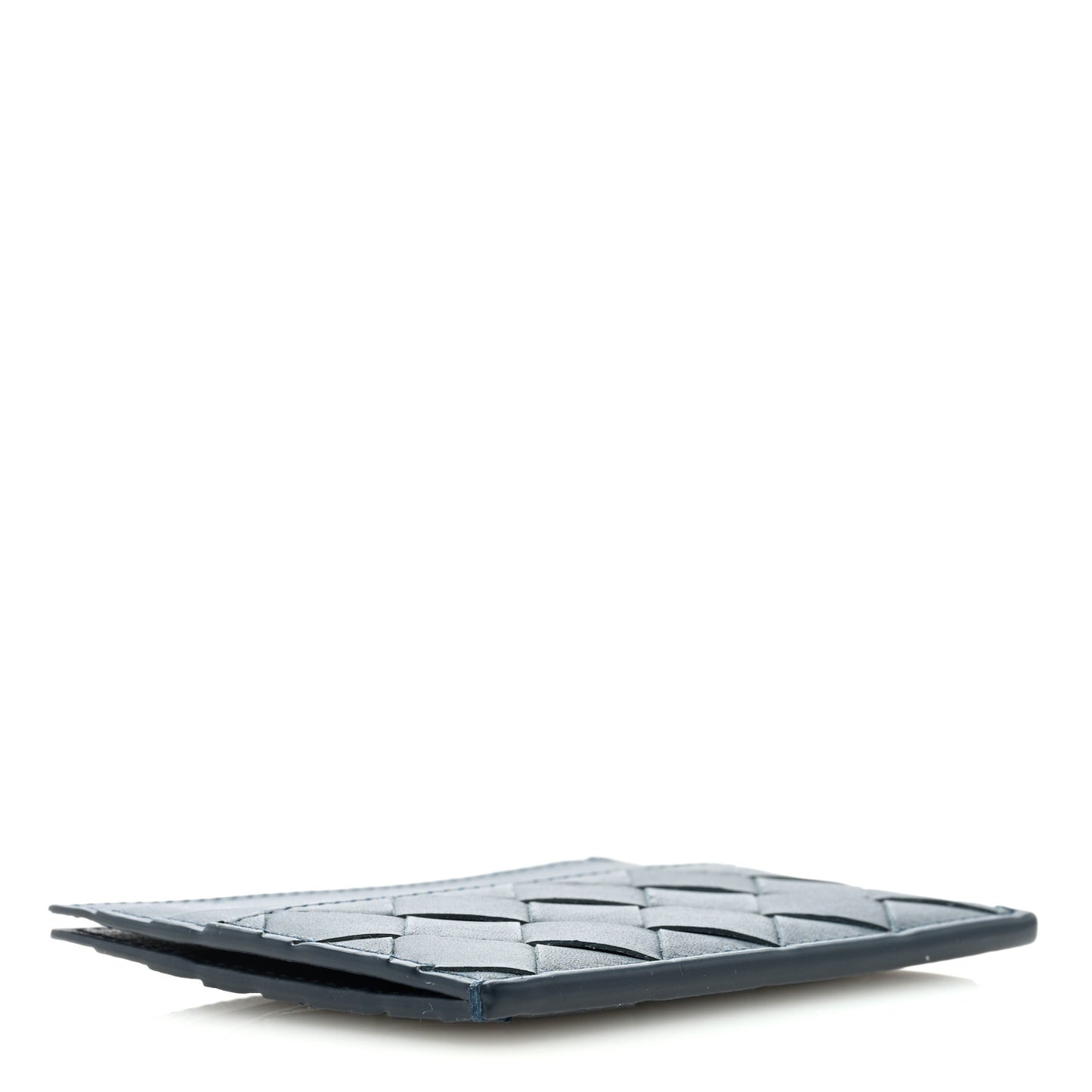 Nappa Intrecciato Card Holder Deep Blue